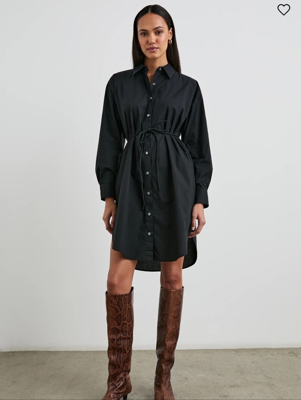 Rails Harmony Shirt Dress Large Black